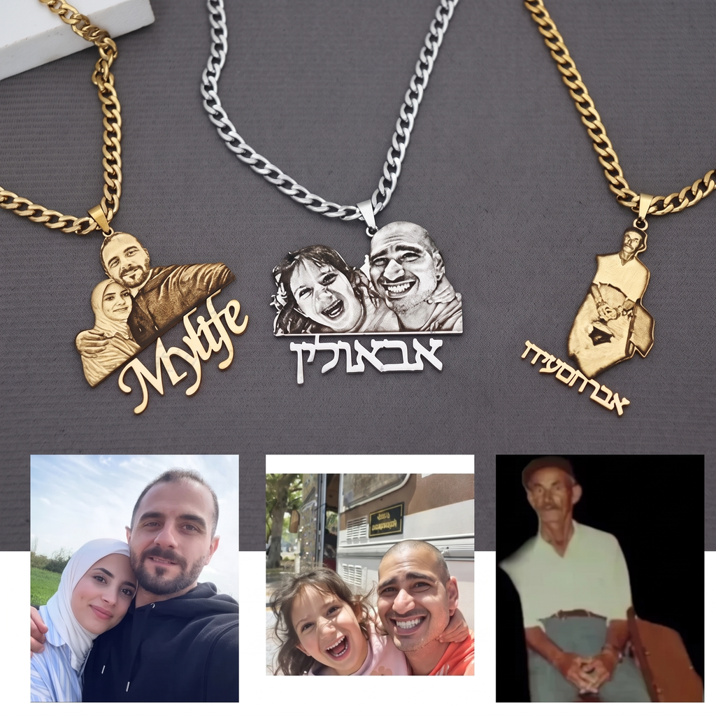 Colar Personalizado Com Foto E Retrato Gravado 